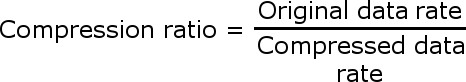 Compression Ratio data rate